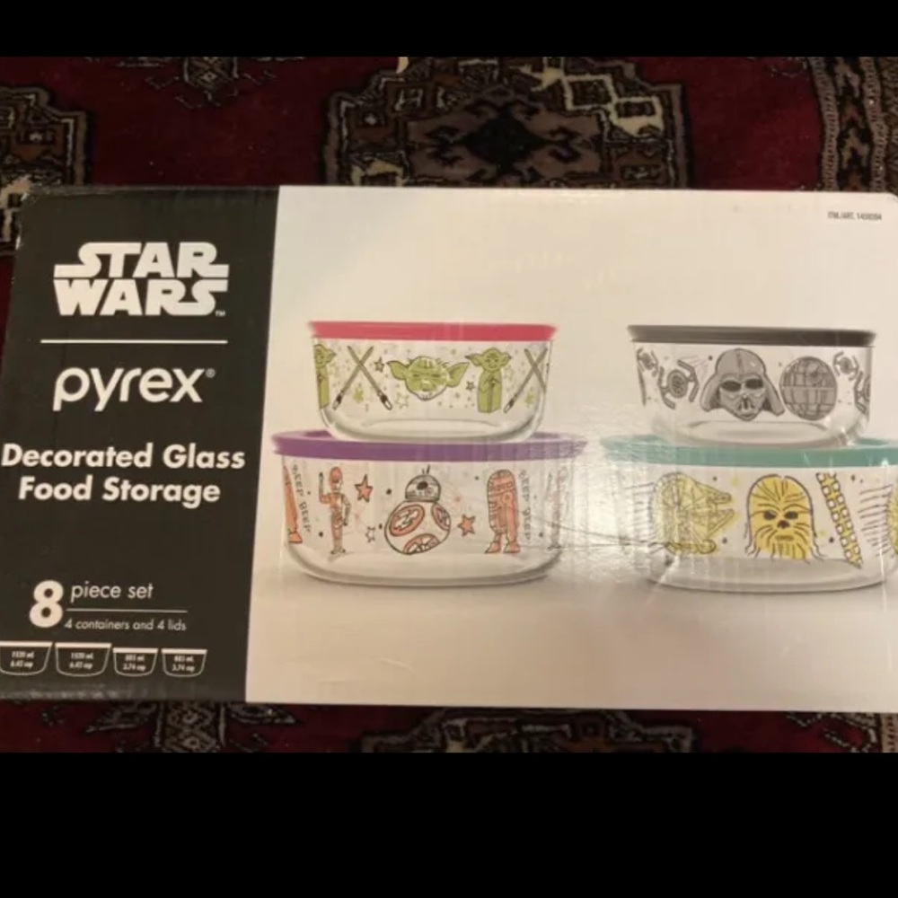 Pyrex star wars baby yoda edition rare collectible set